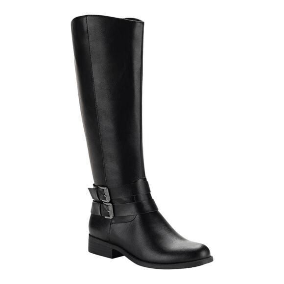 Style & Co Women's Maliaa Wide Calf Buckled Riding Boots Black Size 6 - Picture 1 of 3